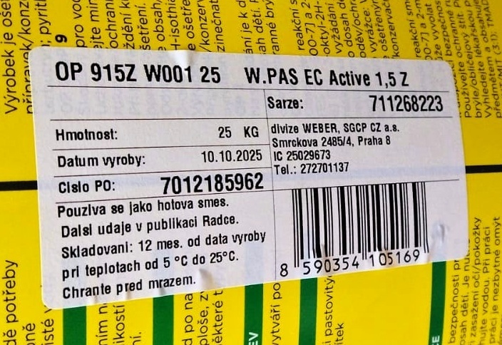 Omítka silikonová +lepidlo flex Weber na cca 200m2-samočistí - 4