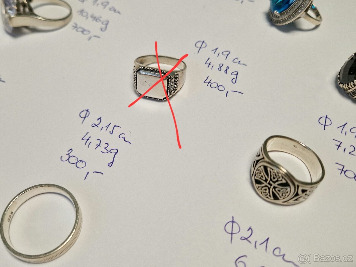 Stříbrné prsteny 925/1000 - 4