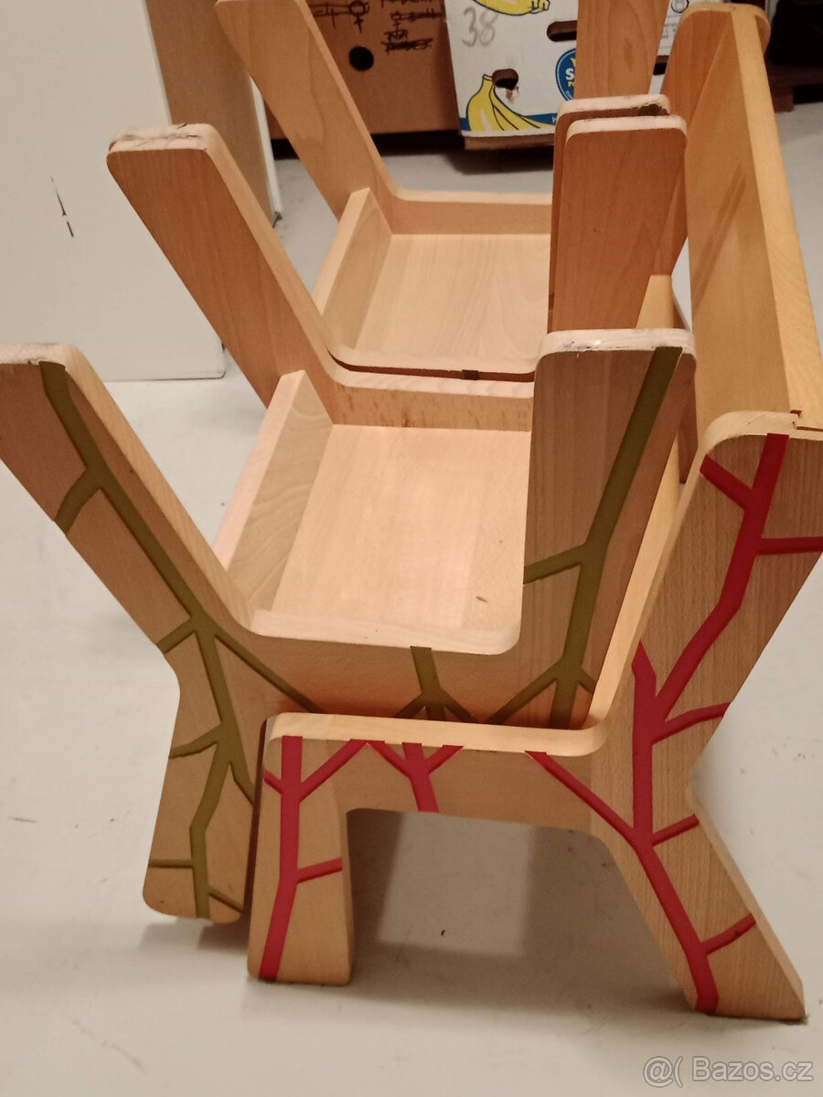 Kidsonroof - nábytek série Volume Zero - stůl, lavice, židle - 4