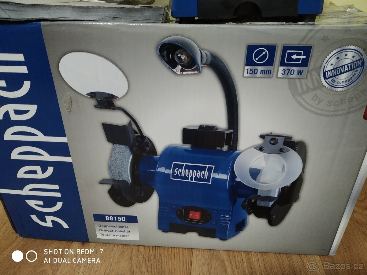 Prodám Dvoukotoučovou brusku Scheppach BG 150. - 4