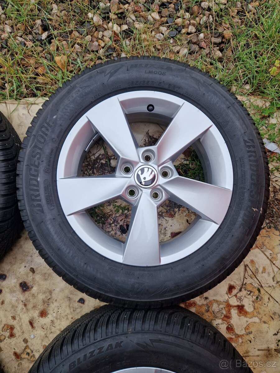 4x ALU originál Škoda FABIA IV model HADAR 15" - 4