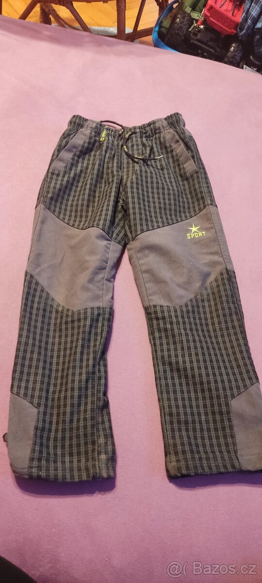 Oteplovačky zimní kalhoty vel.122 - 4