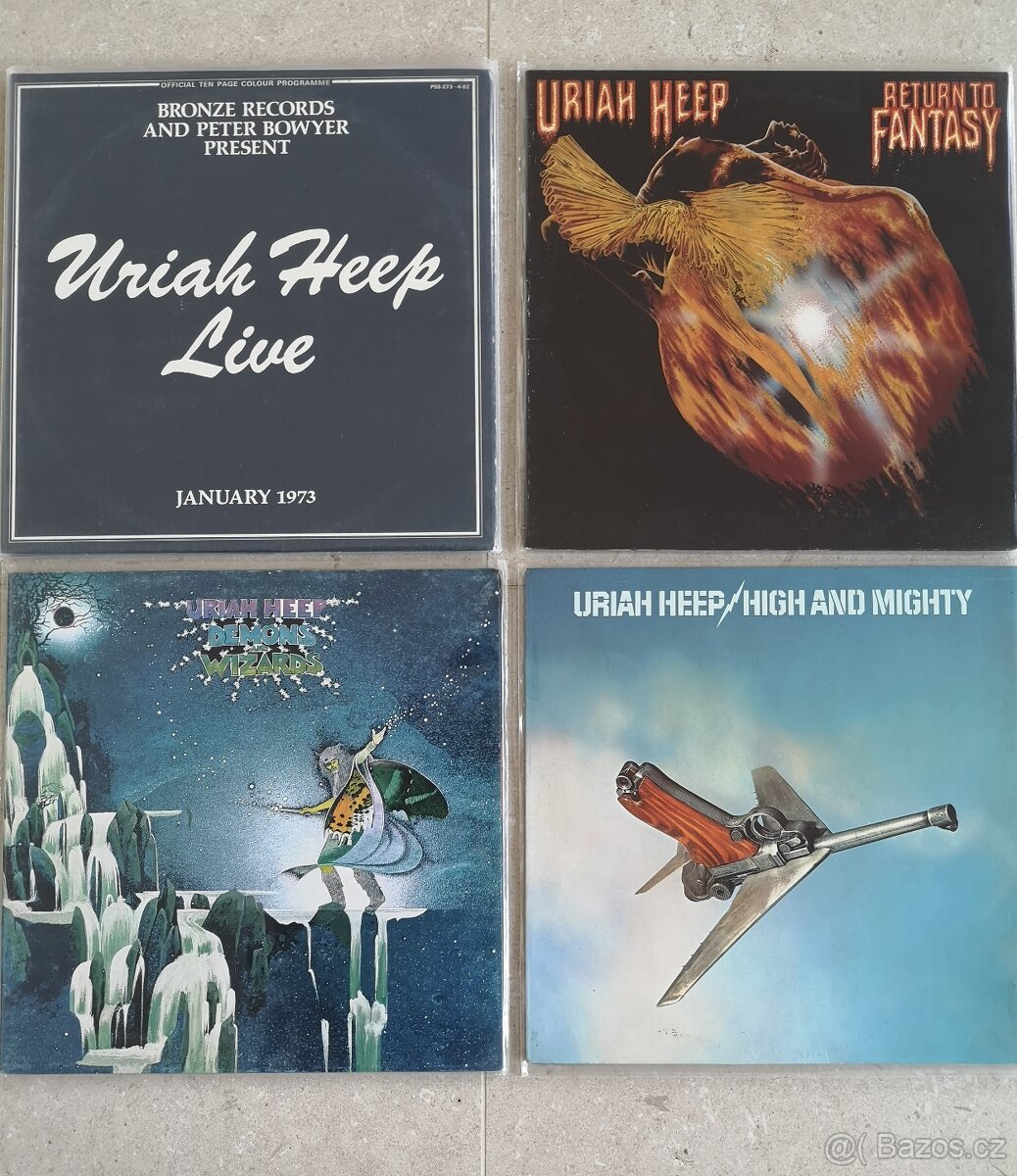 LP desky PINK FLOYD,RAINBOW,RUSH,SANTANA,URIAH HEEP,YES, - 4