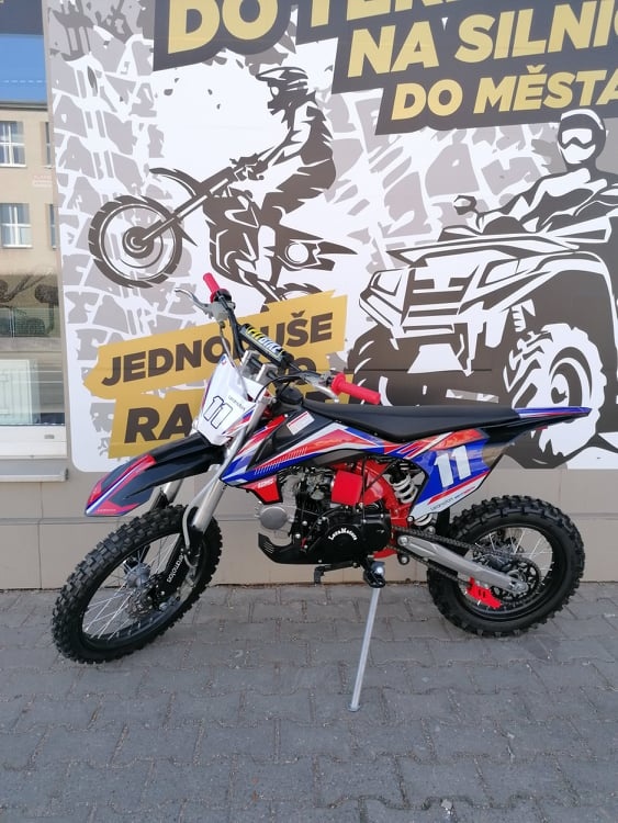 Pitbike Shark 125cc 17/14 E-start červená - 4