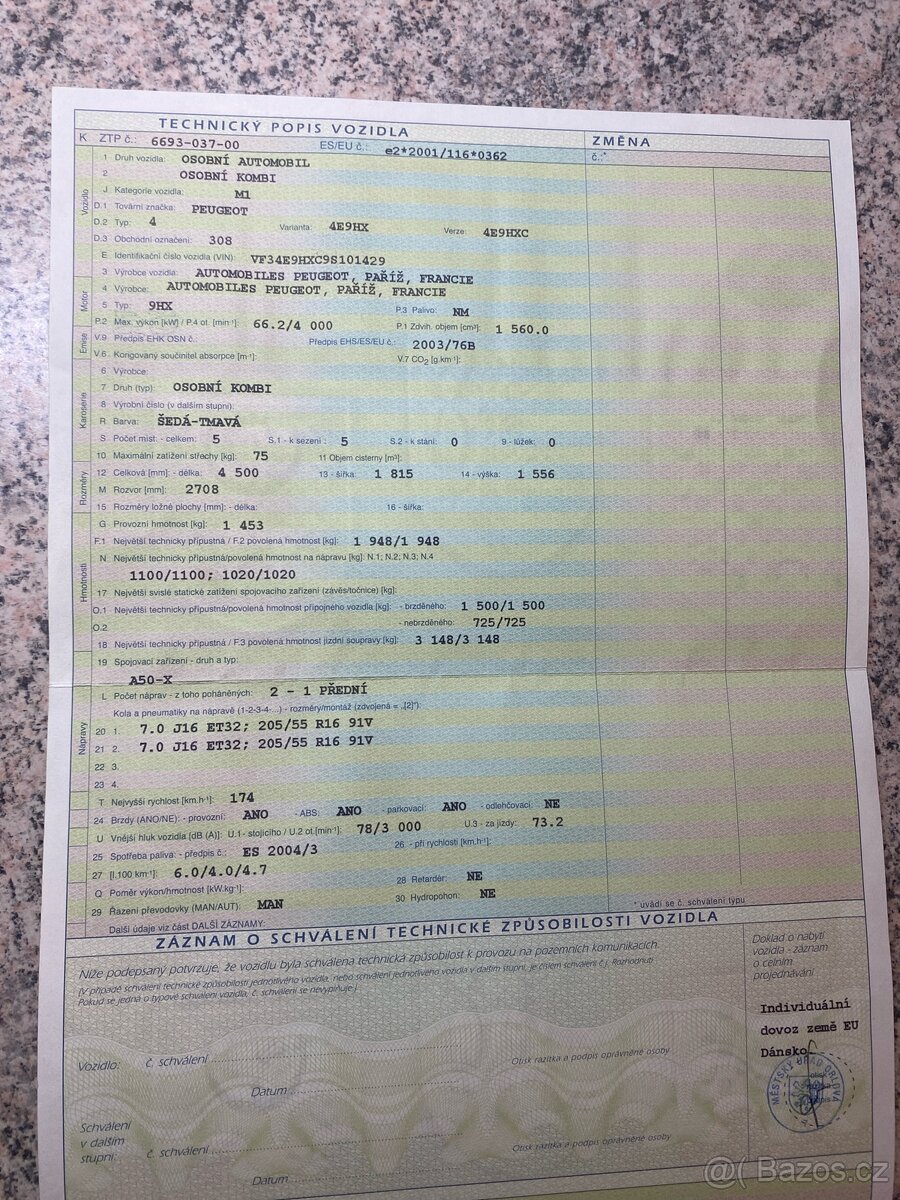 Peugeot 308 sw 1,6 Hdi 66 kw - 4