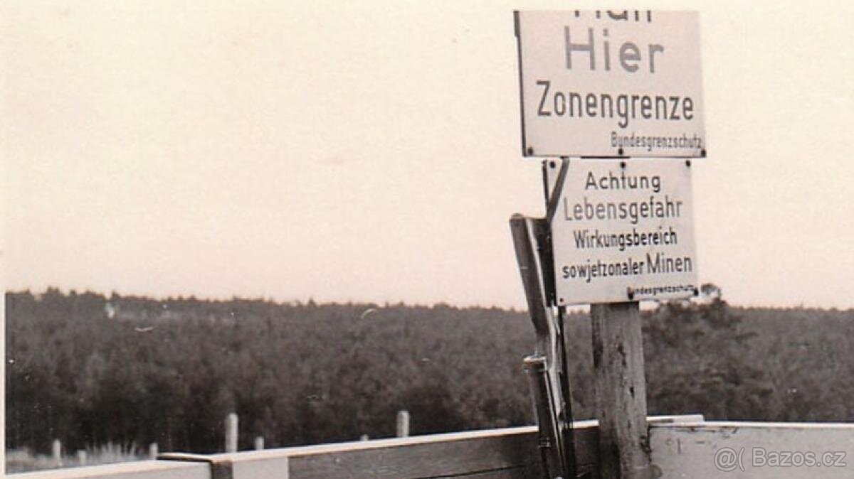 plechová cedule: Pozor Oblast působení sovětských min - 4