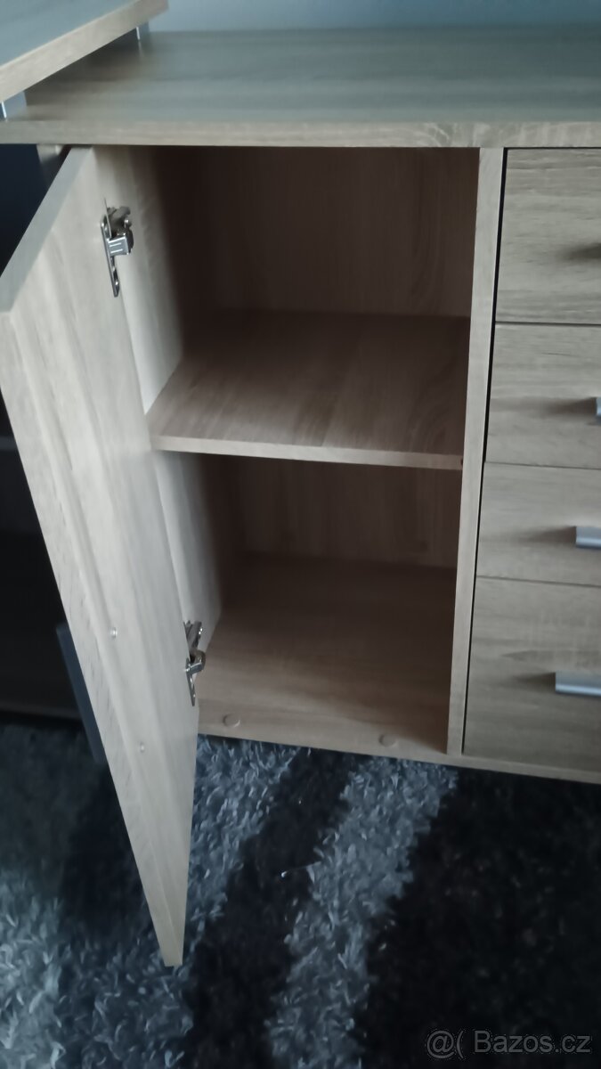 Pracovní stůl s komodou Sconto - 4