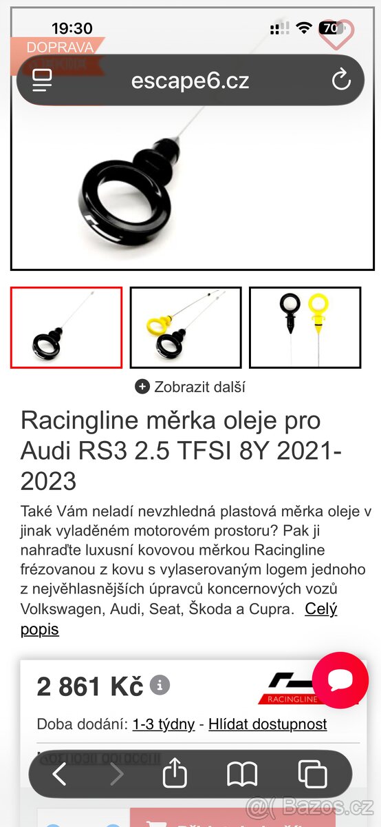 Prodám měrku na olej Rs3 - 4