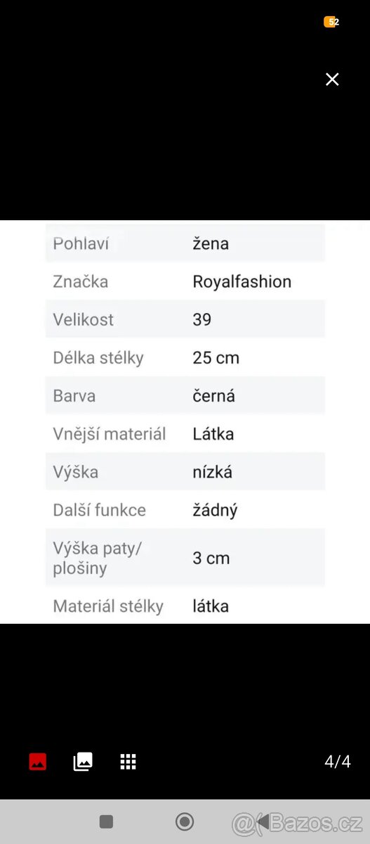 Dámské tenisky černobílé, velikost 39 - 4