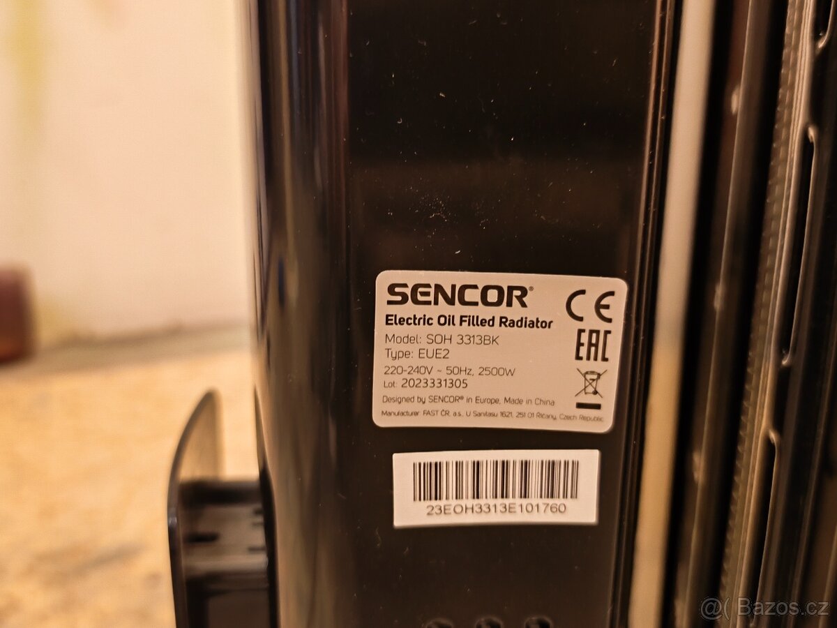 Olejový radiátor Sencor SOH 3313BK - 4