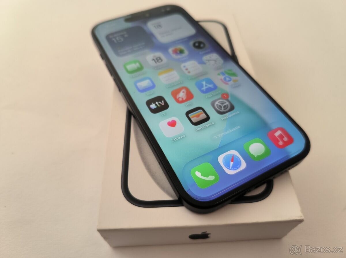 apple iphone 15 128gb Midnight / Batéria 100% - 4