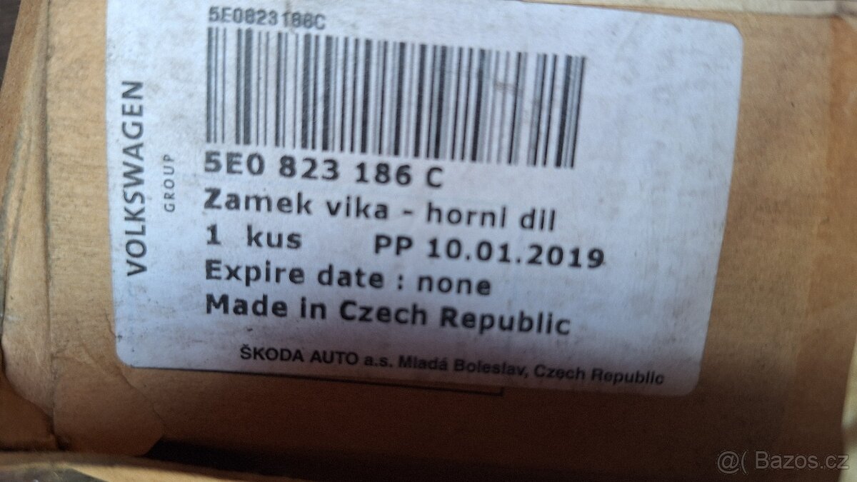 Zamek kapoty 5E0823186 octavia 3 - 4