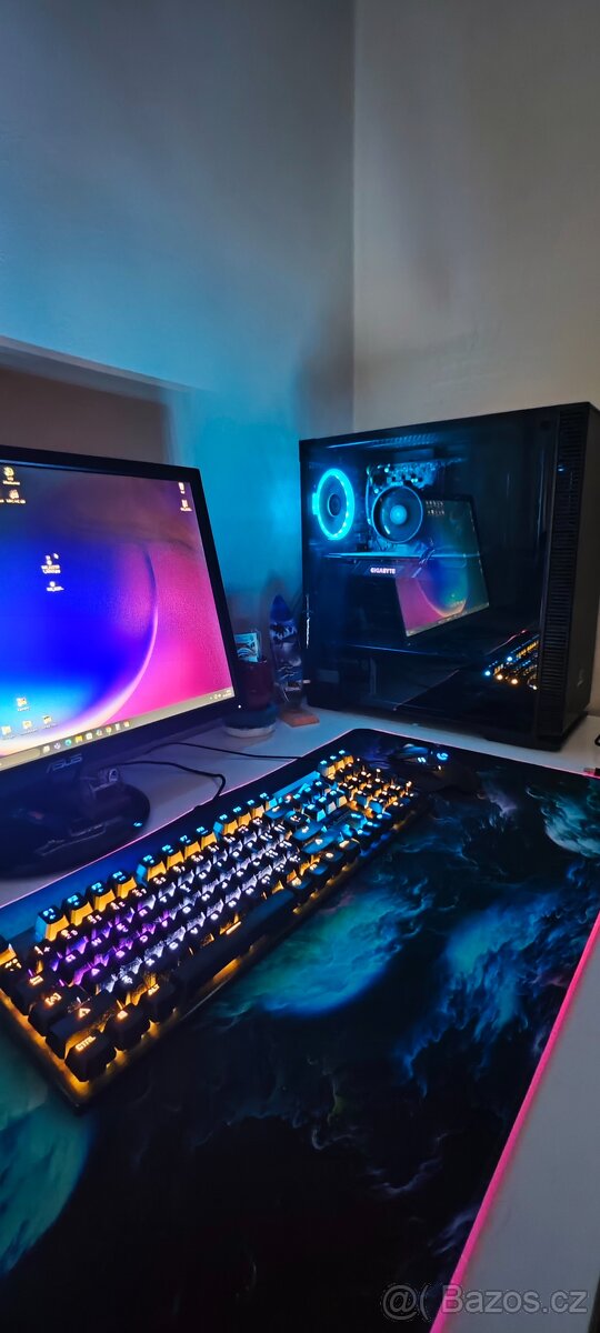 Herní PC Ryzen5 2600x včetně monitoru klávesnice a myši - 4