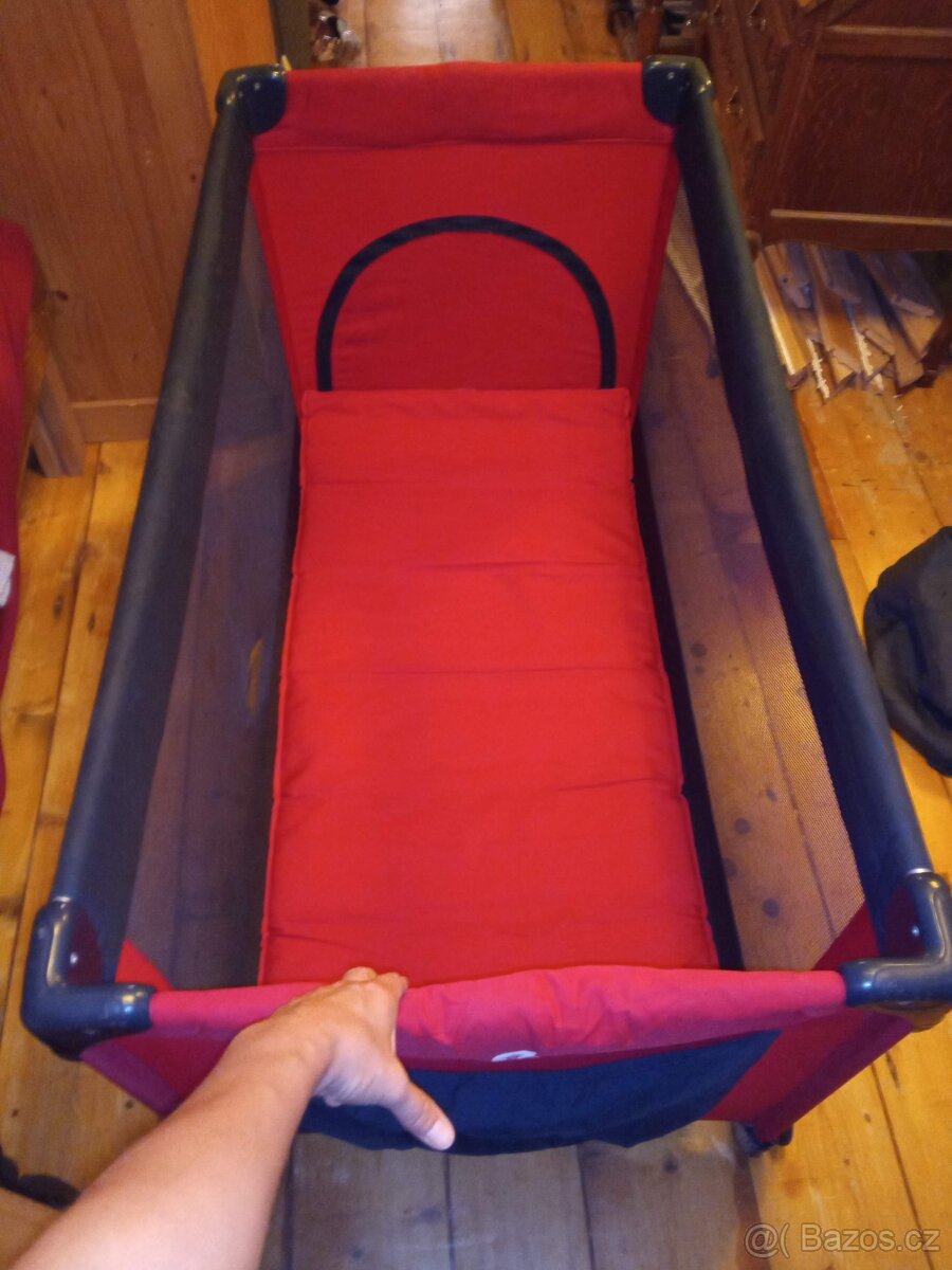 Dětská skládací cestovní postýlka, matrace - 4