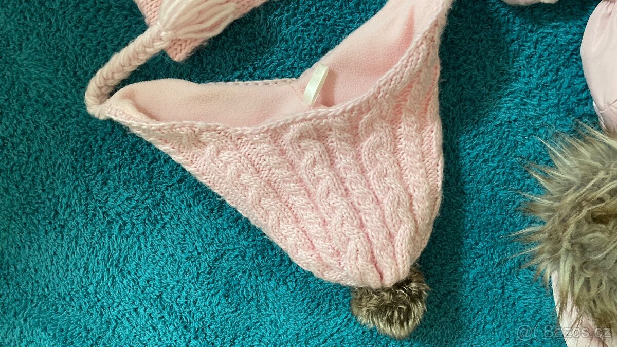 Luxusní zimní kabát 11-12 let + set čepice a šály - 4