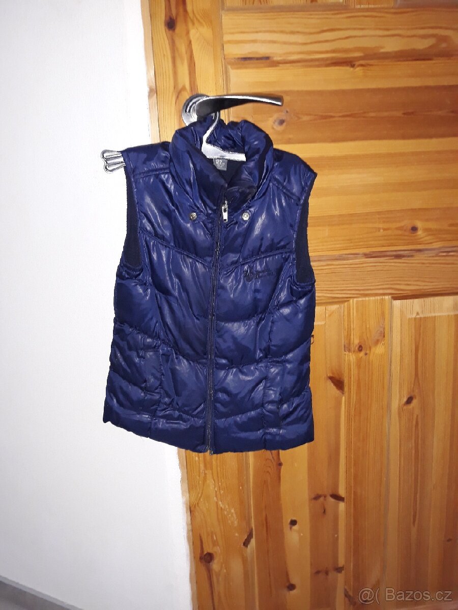Dívčí jarní podzimní vesta vestička vel 122 modrá - 4