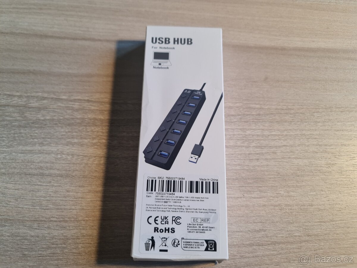 USB3 HUB 7v1 portů s vypínáním nové - 4