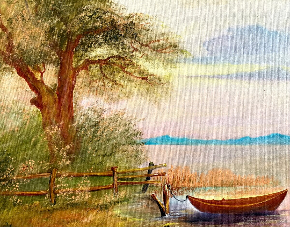 Krásný větší obraz, olejomalba - 4