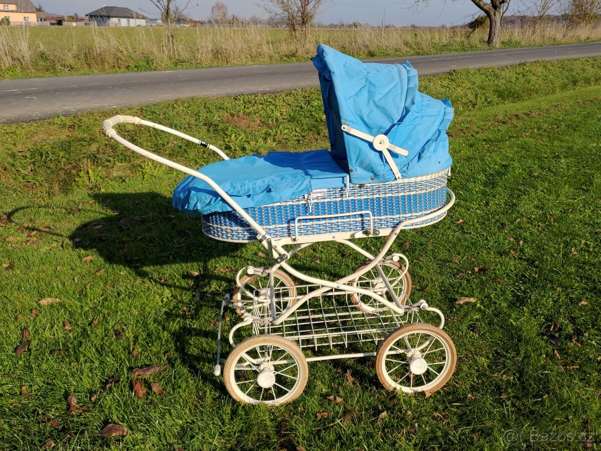 Dětský kočárek retro Liberta Romance modrý - 4