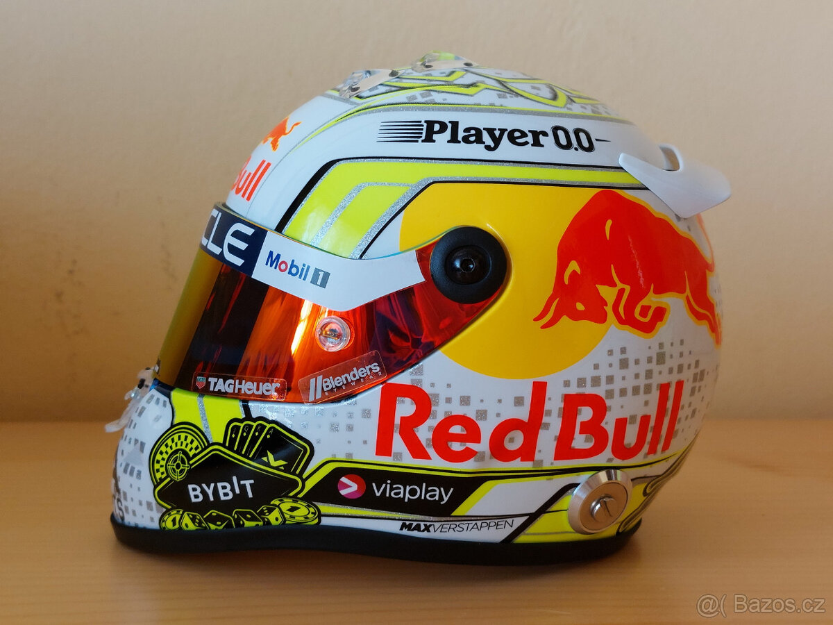 Predám Max Verstappen 2023 Red Bull Las Vegas F1 helma 1:2 - 4