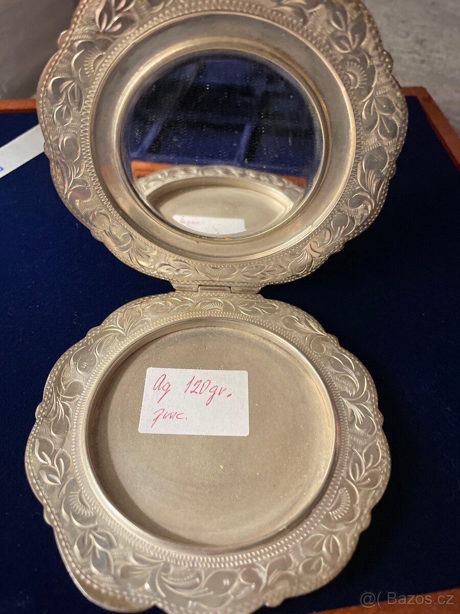 luxusní stříbrná PUDŘENKA-120g stará 110let - 4