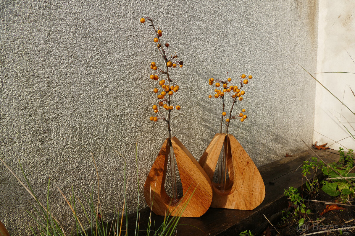 váza dřevěná-dubová - 4