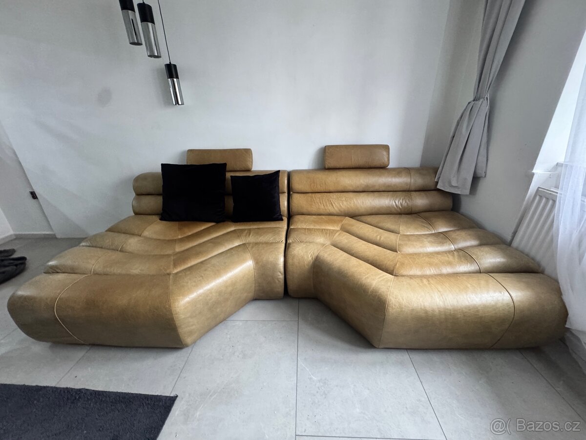 Kožená sedačka Kawola Tara - 4