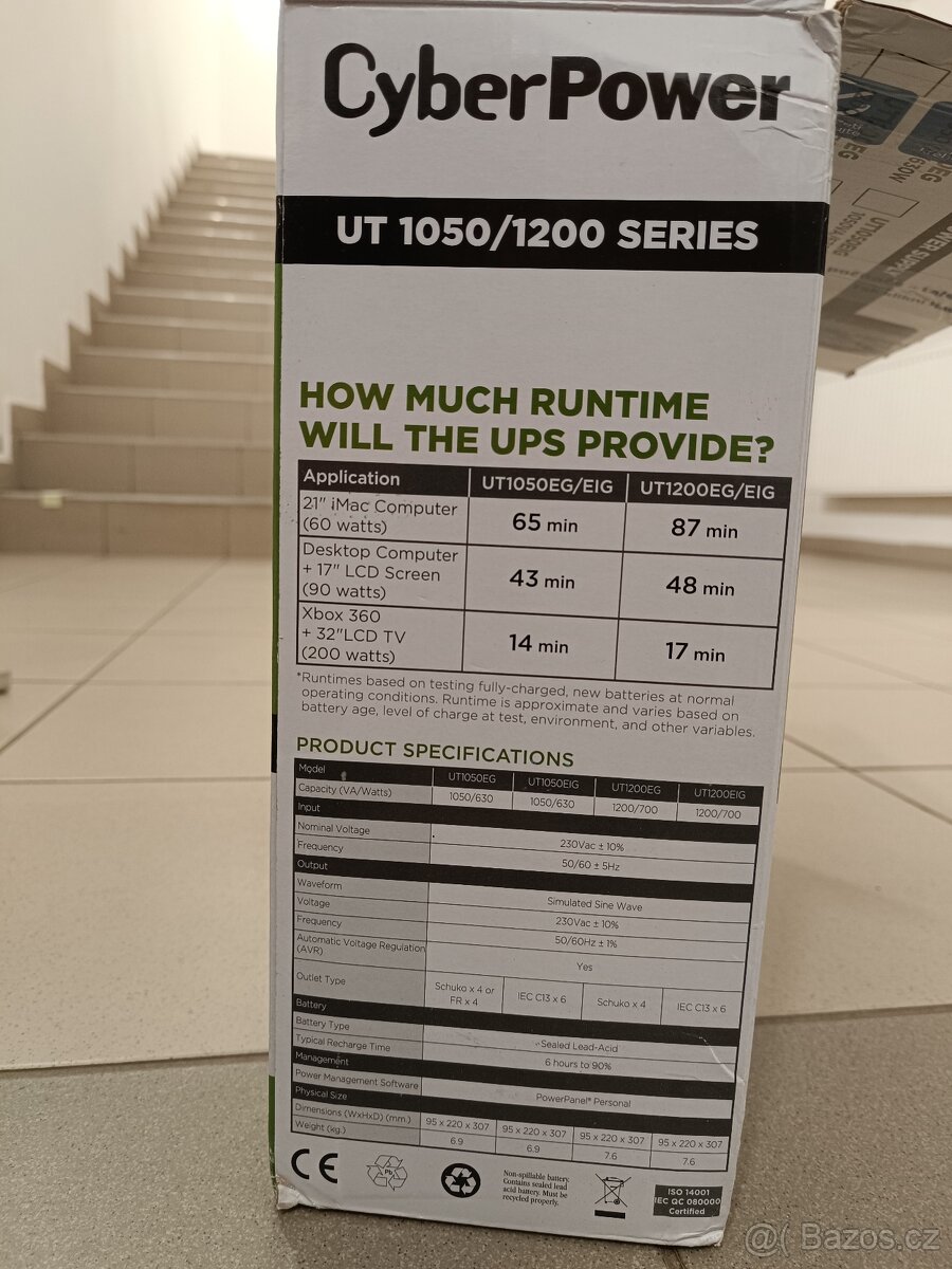 Záložní CyberPower UT1050/1200OEG - 4