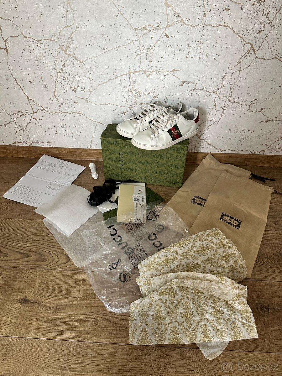 Gucci tenisky ace trainers with bee vel 40 - 4