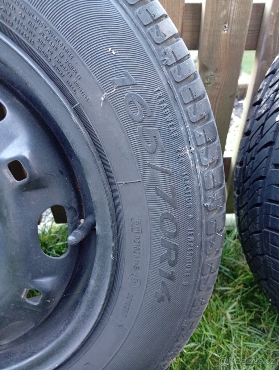 pneumatiky letní 165/70 R14 vč.plech.disků - 4