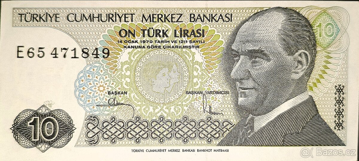 Turecké bankovky - 10 - 10 000 000 lir 1970 - 2009 - 4