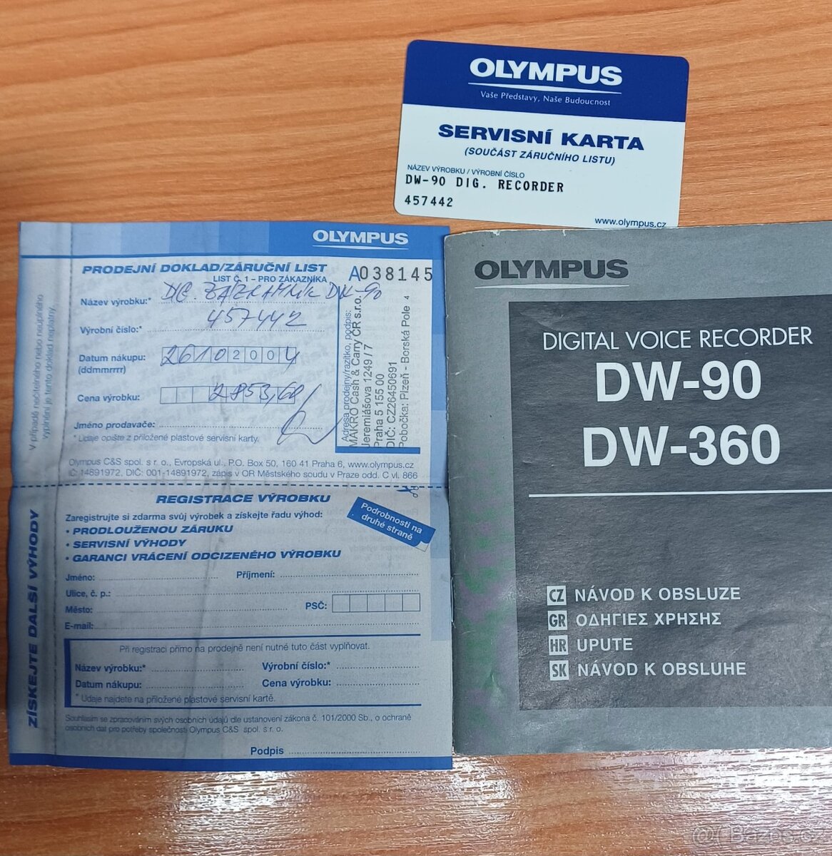 Prodám diktafon OLYMPUS DW-90 - 4