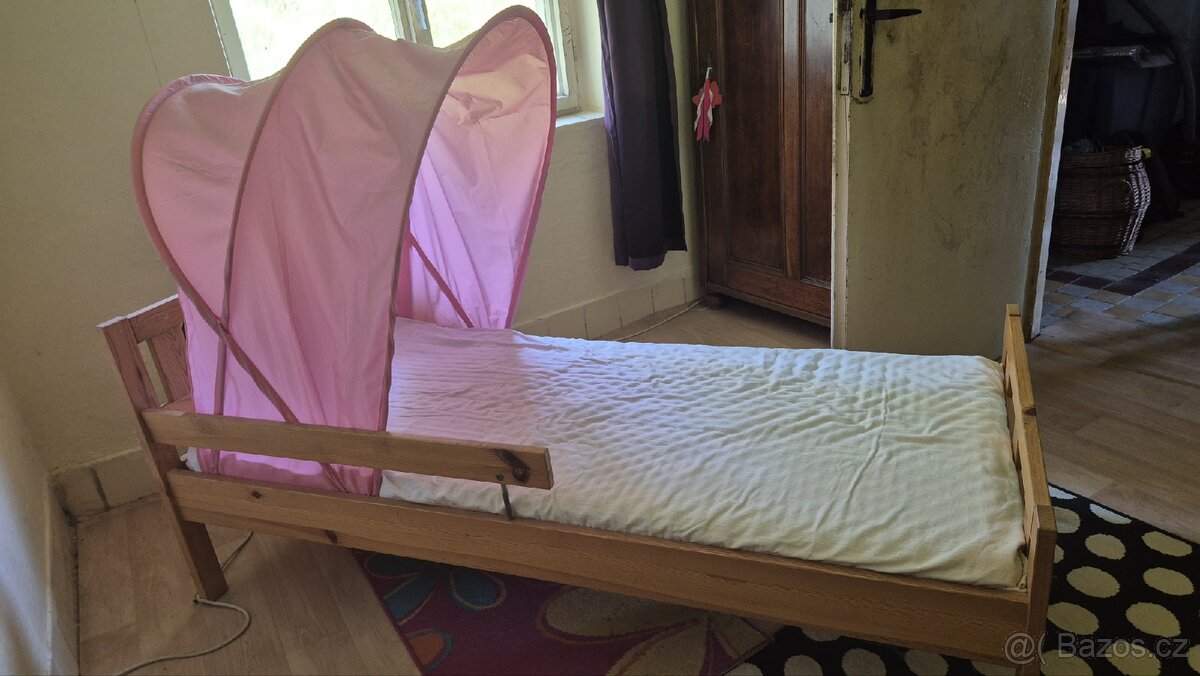 Dětská postýlka 160x80 včetně baldachýnu - 4