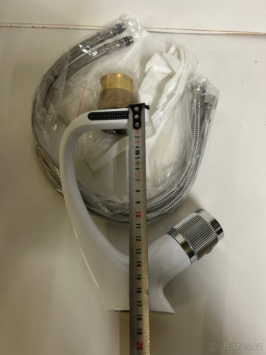 Koupelnová baterie bílá 19 cm - 4