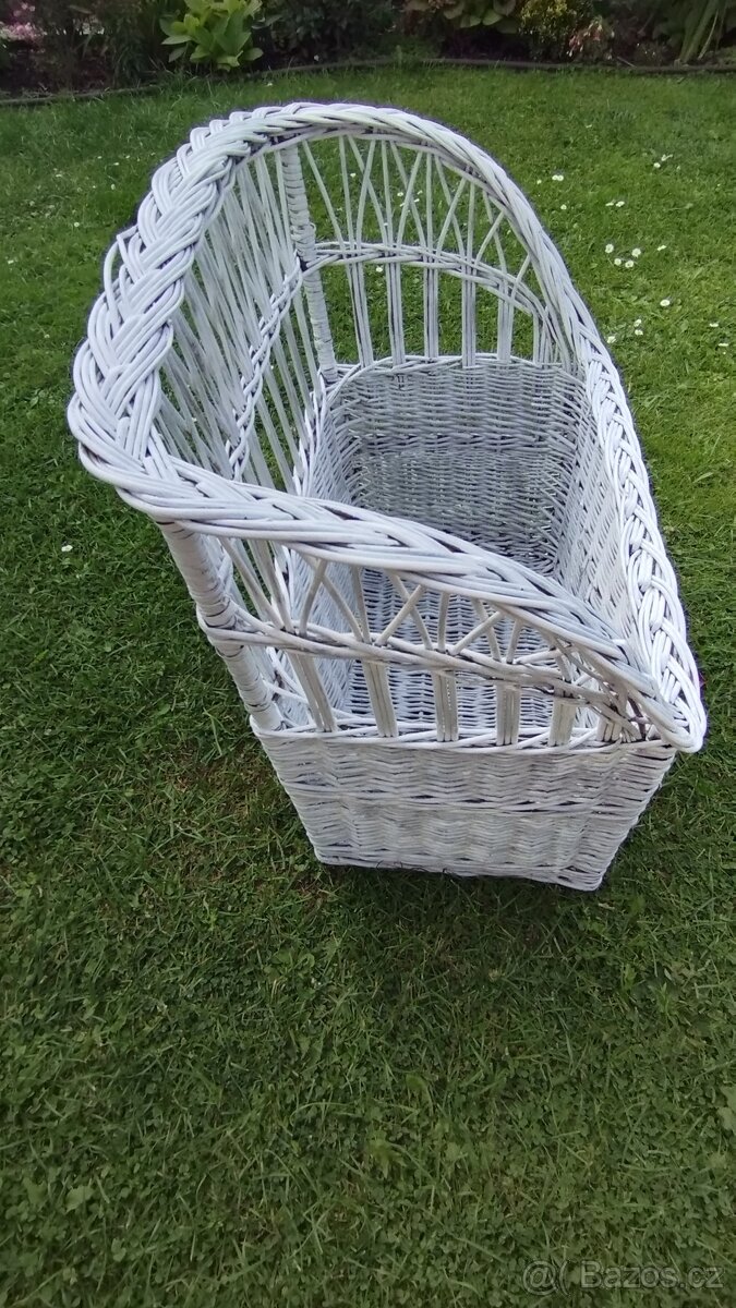 Velký proutěný dekorativní koš - 4
