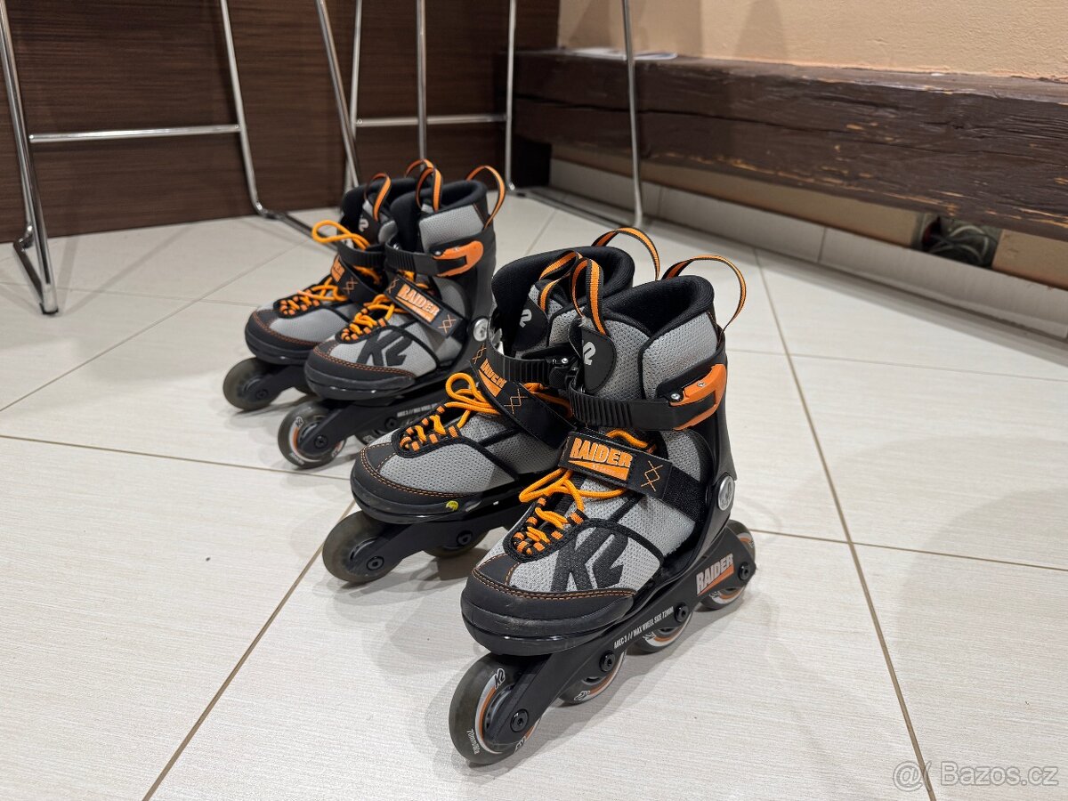 Dětské rostoucí kolečkové inline brusle K2 (2 x) - 4