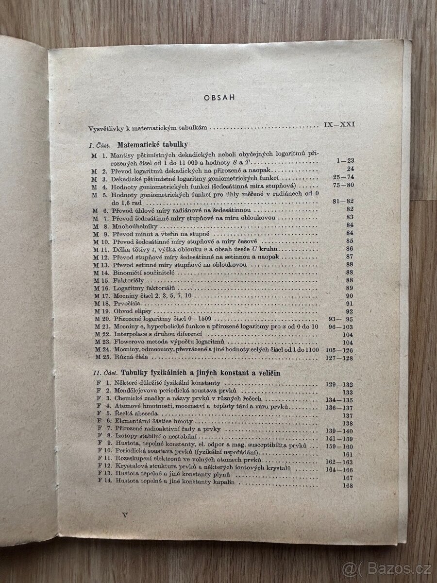 5-místné logar. tabulky+tabulky konstant, 1967 - 4