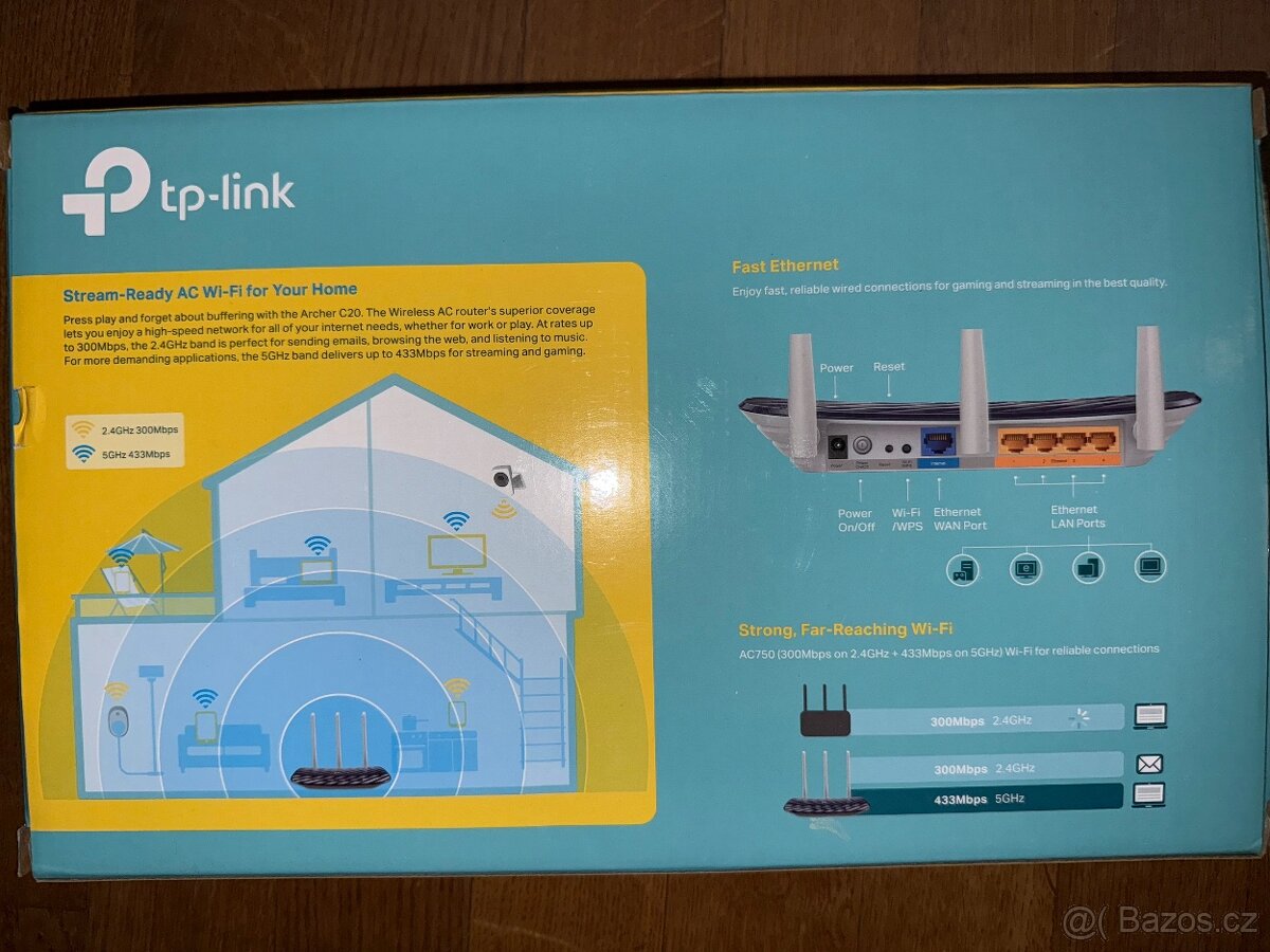 Wifi Router TP-link Archer C20, AC750 Dual Band - 4