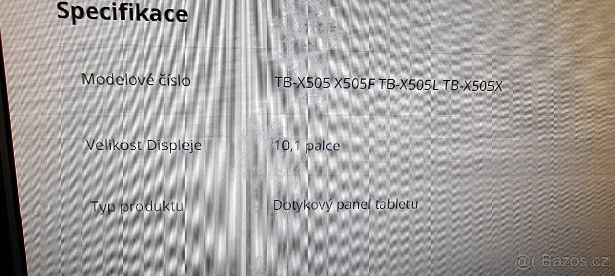 Dotykové sklo pro Lenovo Tab M10 HD TB-X505N X505F TB-X505L - 4