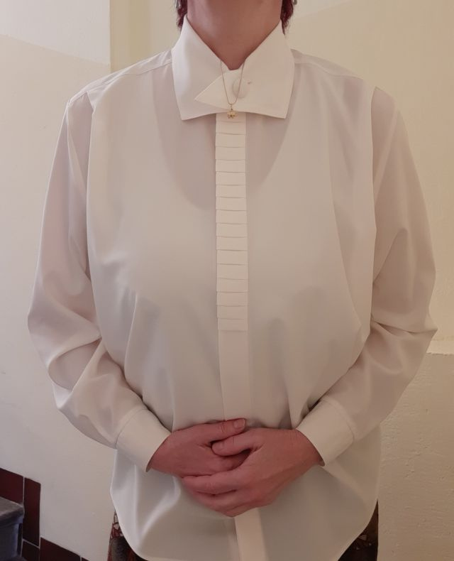 Dámská halenka smetanové barvy - vel. M - 4