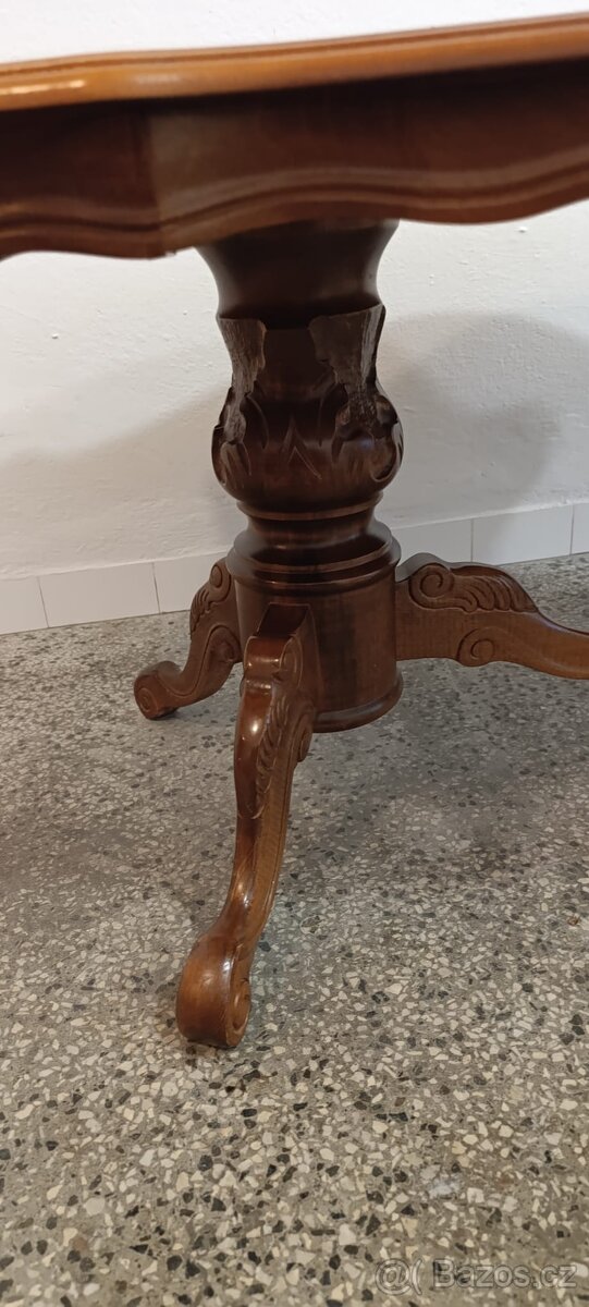 Konferenční stolek, neobaroko, nábytek z masívu - 4