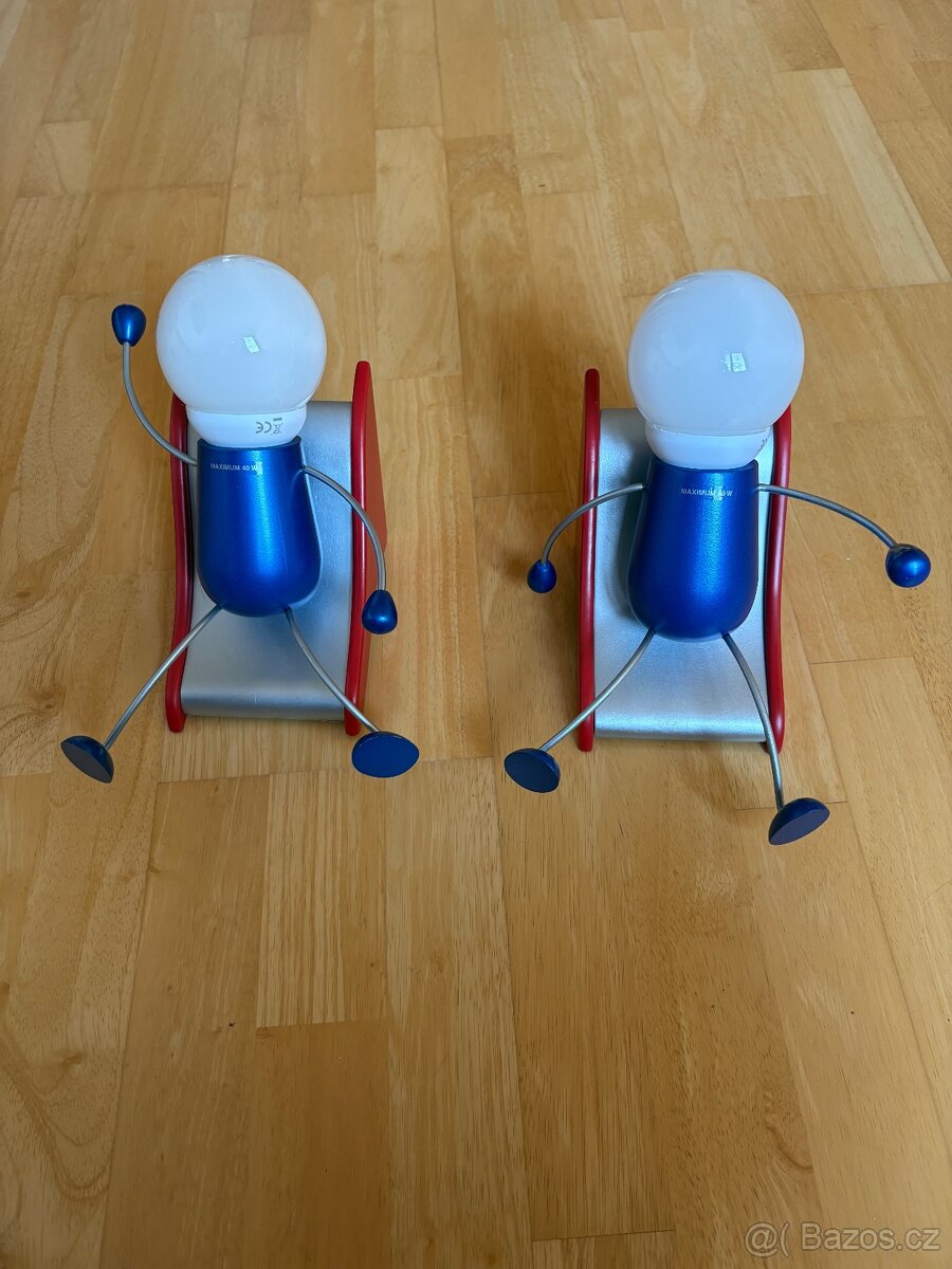 2 ks Dětské nástěnné světlo panáček na skluzavce - 4