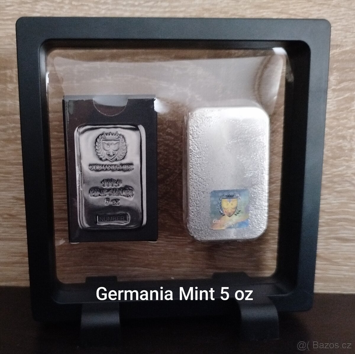stříbrný investiční slitek Germania Mint 5 OZ - 4