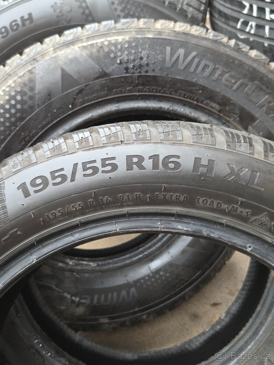 195 55 r 16 -7.5mm- R 16 195/55 zimní gumy kola pneu pезина - 4