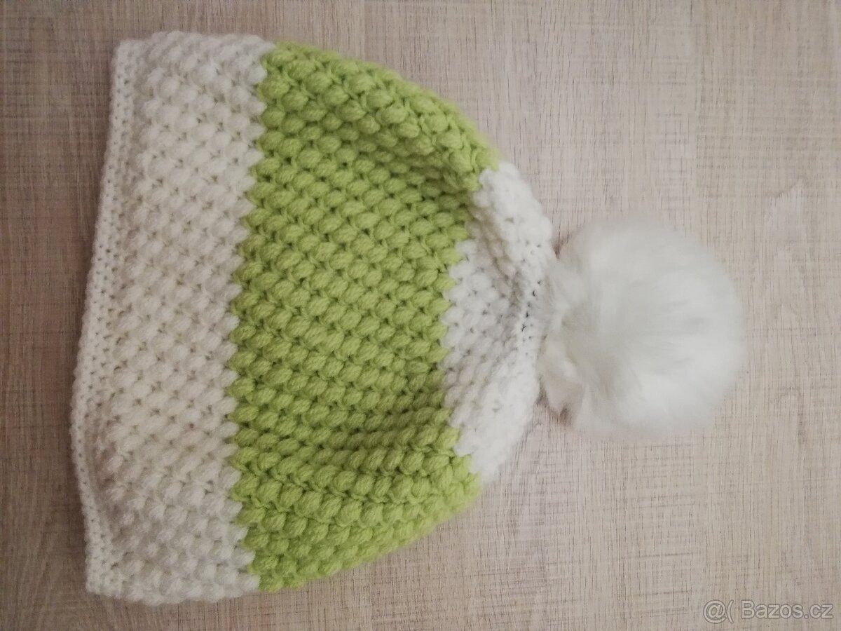 Čepice s bambulí pro děti i dospělé, více barev, 2 - 4