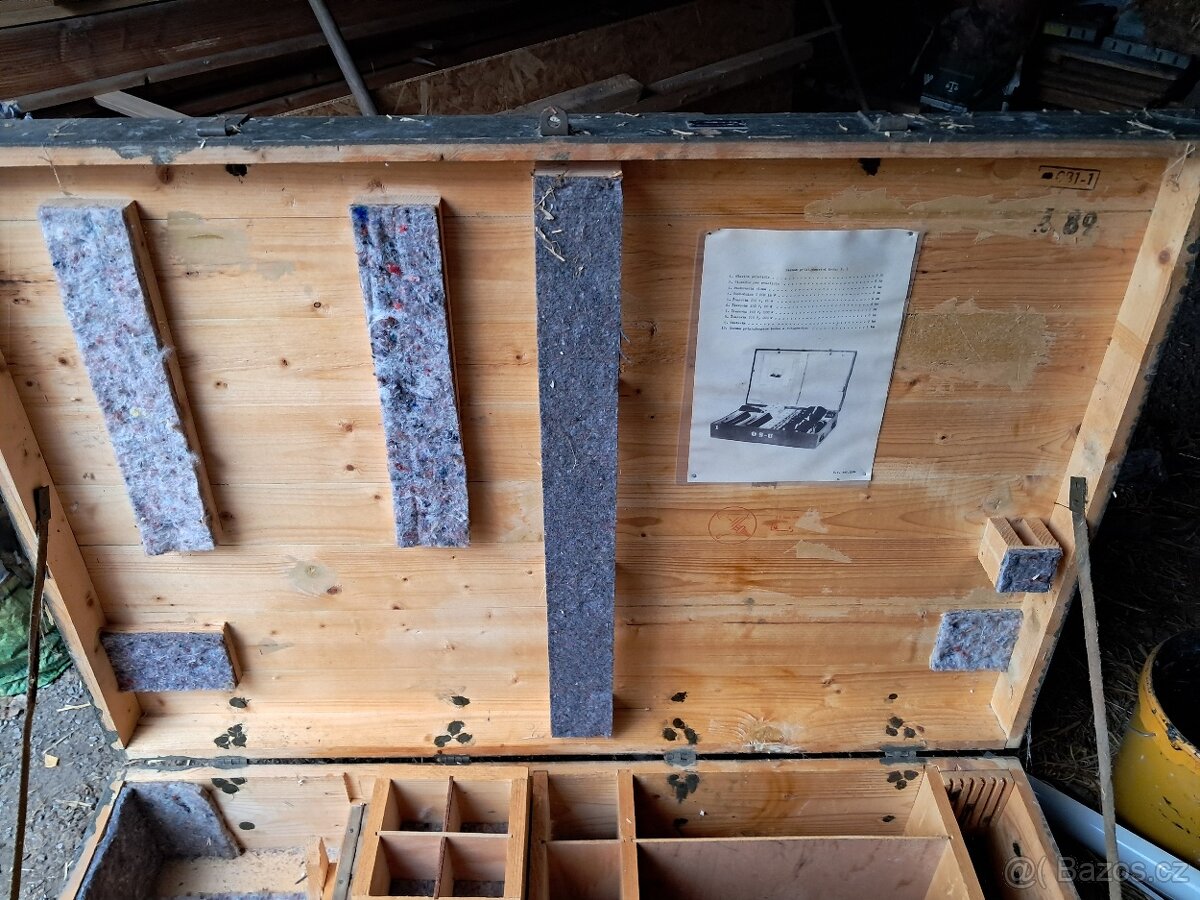 Vojenská bedna - dřevěná - 120x80x30cm - 4