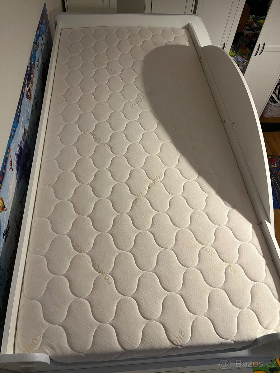 Dvoupatrová postel s úložným prostorem a matracemi - 4