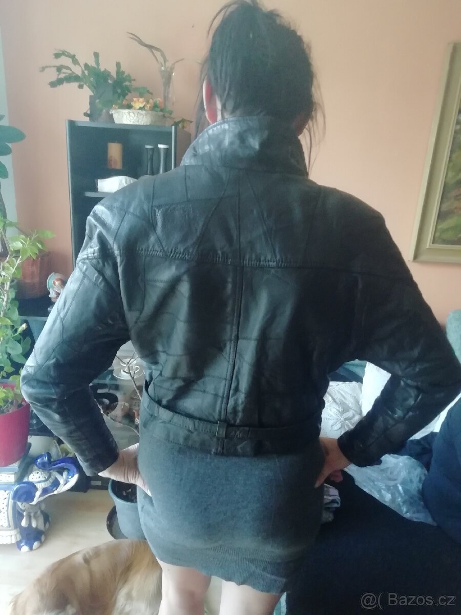 Kožená značková bunda z Itálie, Mirage, M - 4