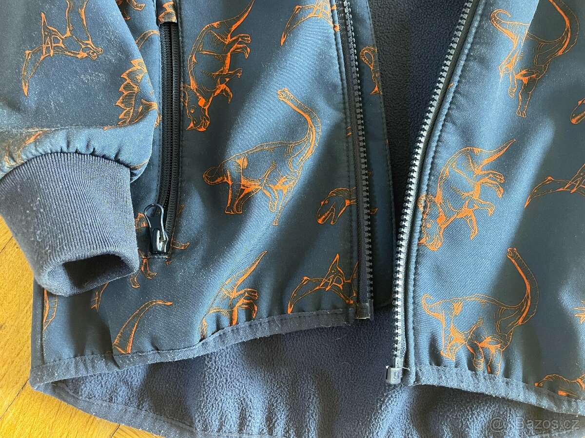 softshell bunda H&M 128 dinosaur - 4