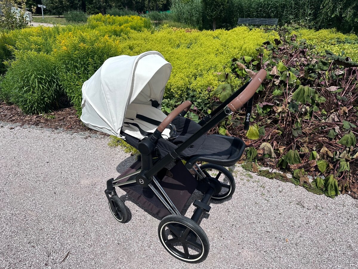 KOČÁREK CYBEX E-PRIAM seatpack Off White - 4